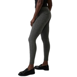 ATHLETA Delancey Herringbone Tight Small Black & Tan Taupe Zip Pockets Like New
